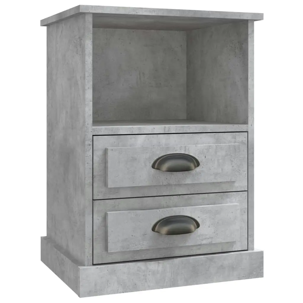 Bedside Cabinets 2 pcs Concrete Grey 43x36x60 cm 816337