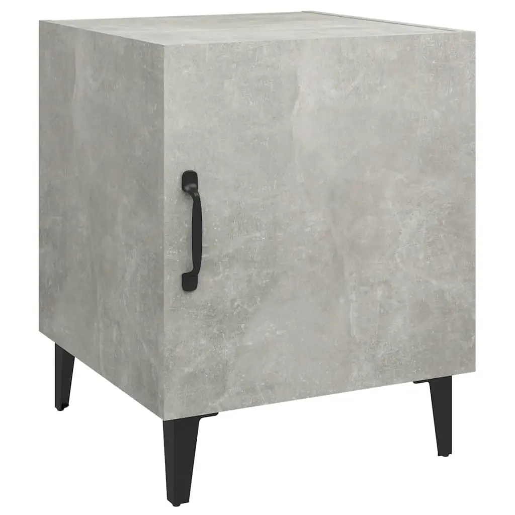 Bedside Cabinets 2 pcs Concrete Grey Engineered Wood 812069