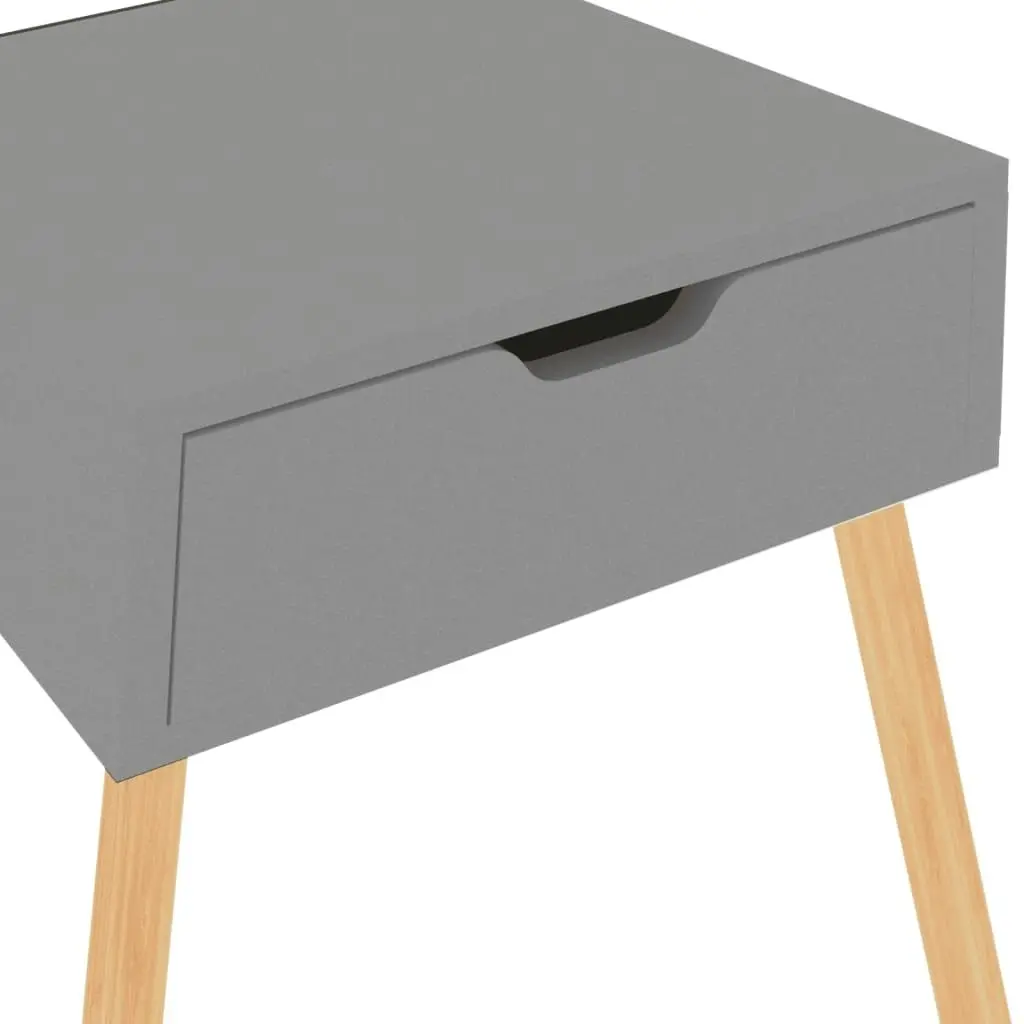 Bedside Cabinets 2 pcs Grey 40x40x56 cm Engineered Wood 326800