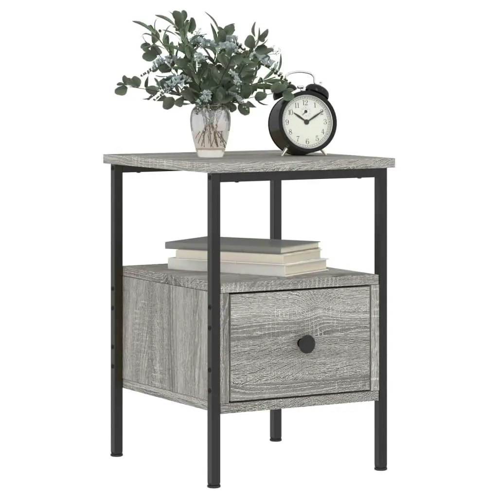 Bedside Cabinets 2 pcs Grey Sonoma 34x36x50 cm Engineered Wood 826050