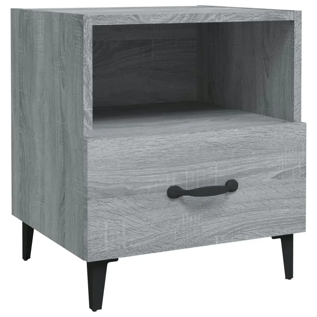 Bedside Cabinets 2 pcs Grey Sonoma Engineered Wood 817306