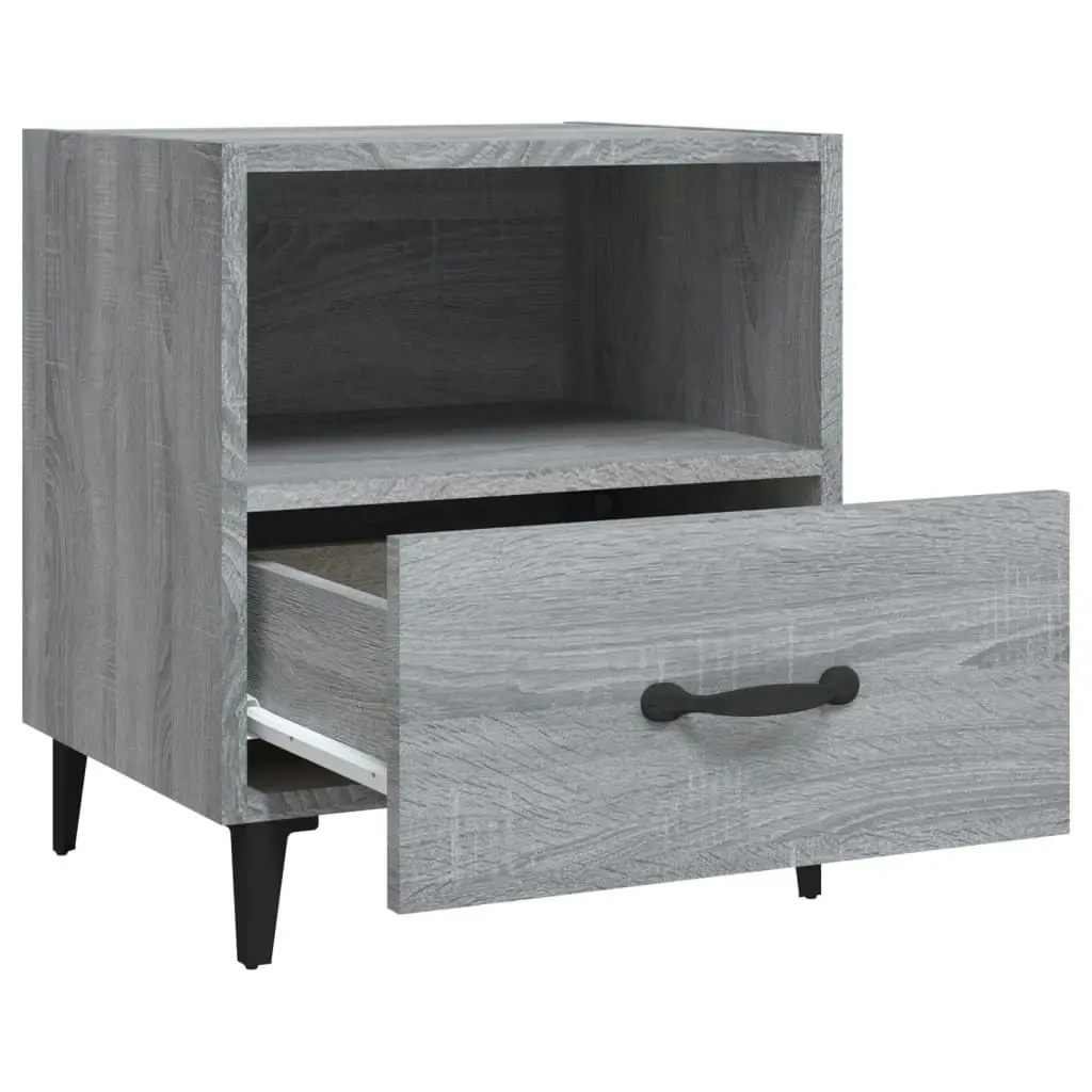 Bedside Cabinets 2 pcs Grey Sonoma Engineered Wood 817306