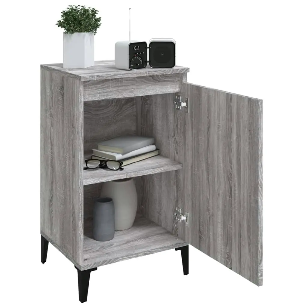 Bedside Cabinets 2 pcs Grey Sonoma 40x35x70 cm Engineered Wood 819657