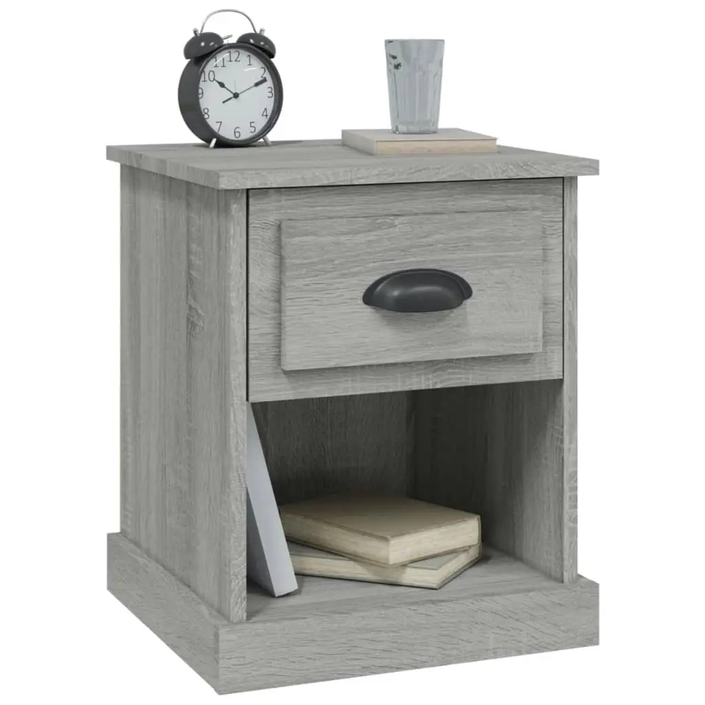 Bedside Cabinets 2 pcs Grey Sonoma 39x39x47.5 cm Engineered Wood 816141