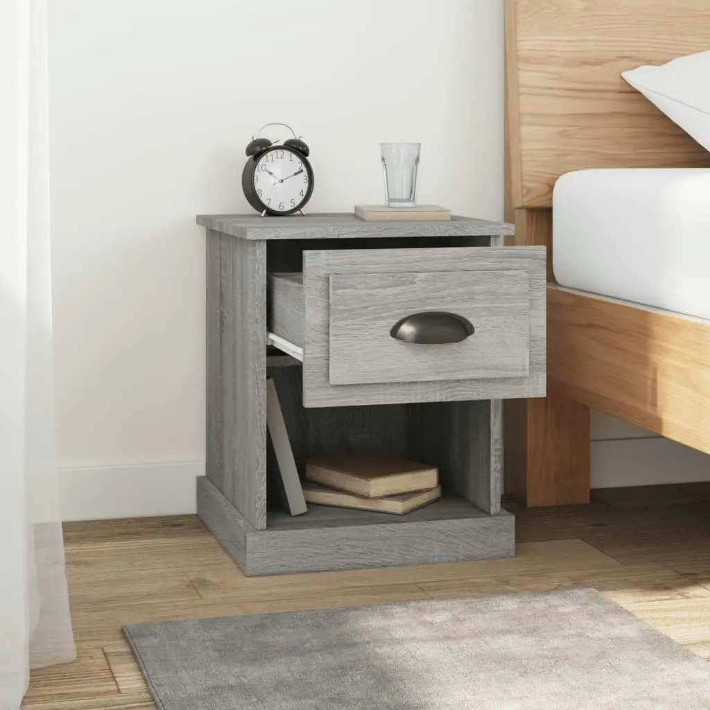 Bedside Cabinets 2 pcs Grey Sonoma 39x39x47.5 cm Engineered Wood 816141