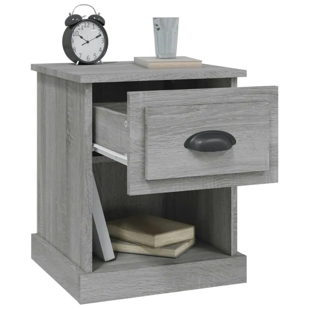 Bedside Cabinets 2 pcs Grey Sonoma 39x39x47.5 cm Engineered Wood 816141