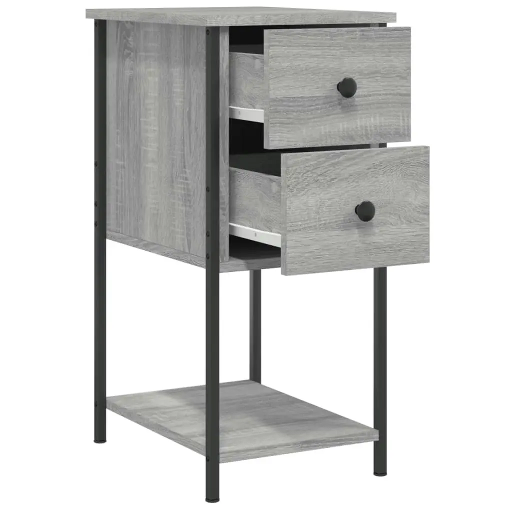 Bedside Cabinets 2 pcs Grey Sonoma 32x42x70 cm Engineered Wood 826100