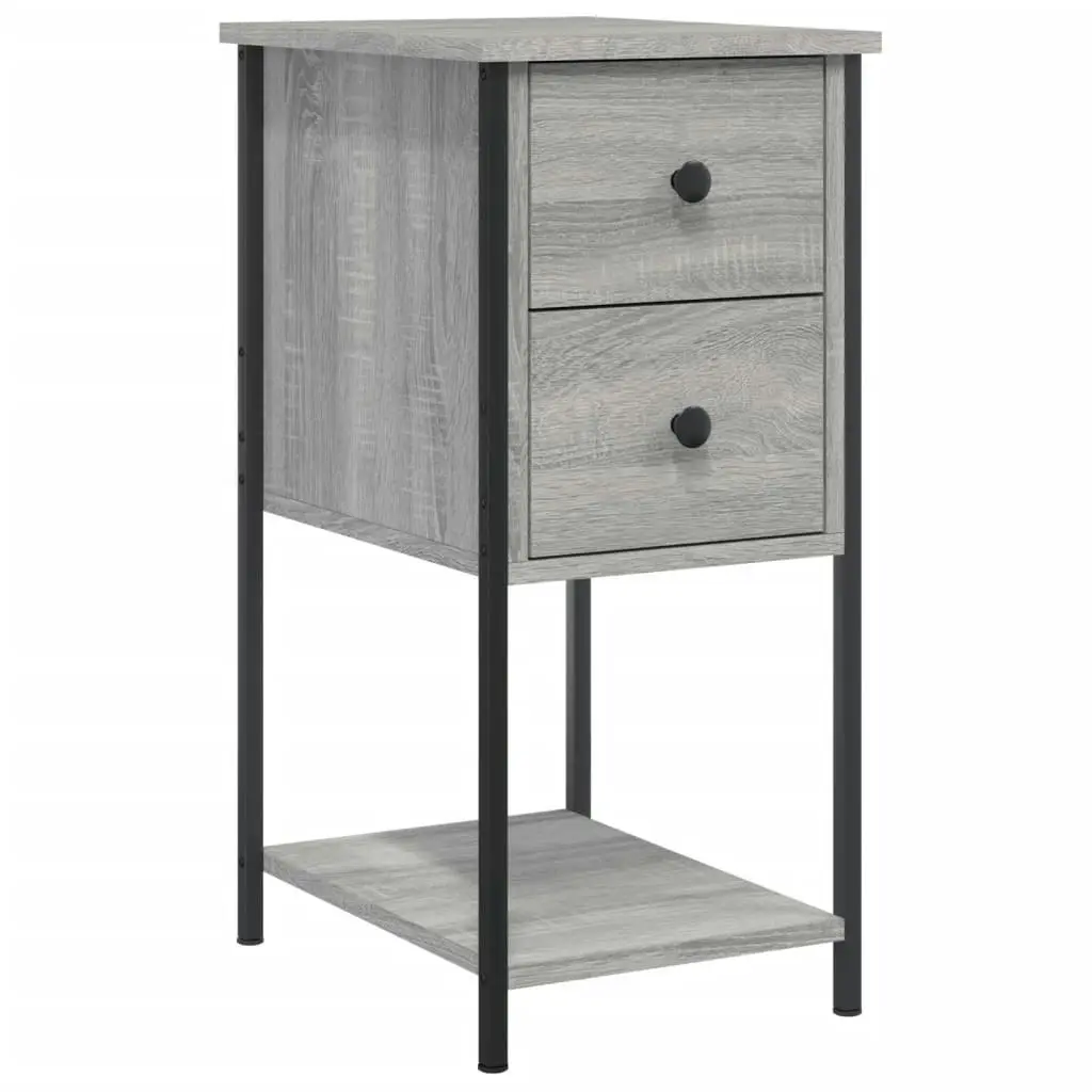 Bedside Cabinets 2 pcs Grey Sonoma 32x42x70 cm Engineered Wood 826100