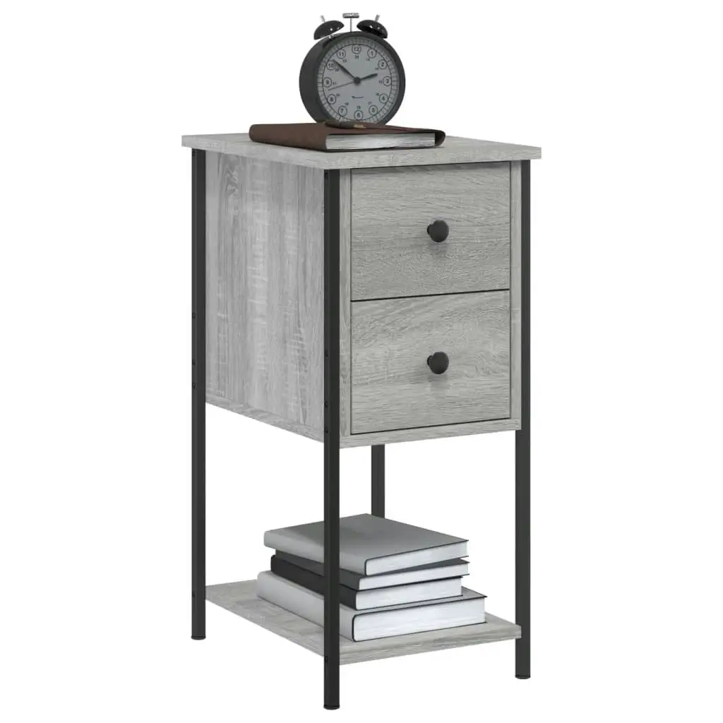 Bedside Cabinets 2 pcs Grey Sonoma 32x42x70 cm Engineered Wood 826100