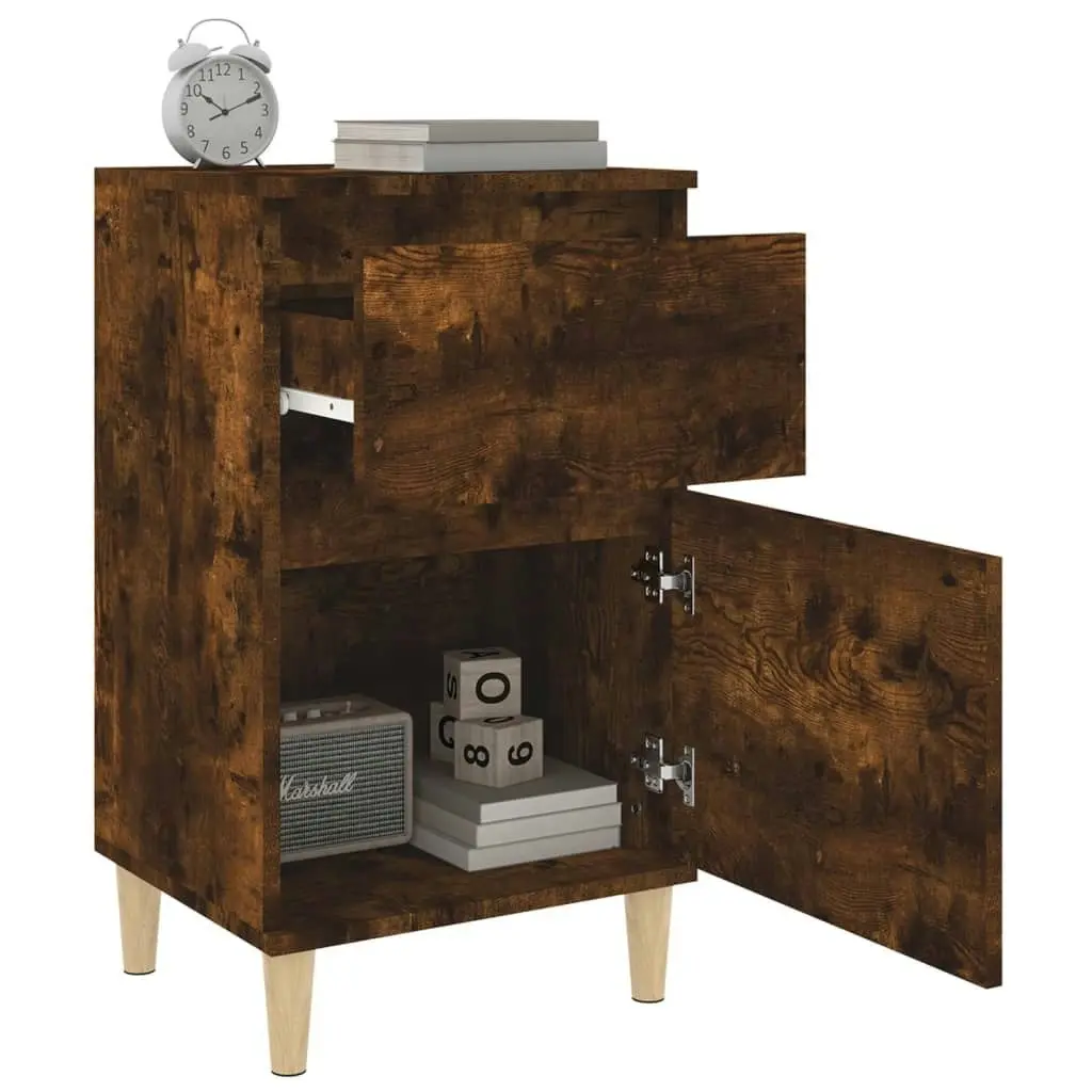 Bedside Cabinets 2 pcs Smoked Oak 40x35x70 cm 819703