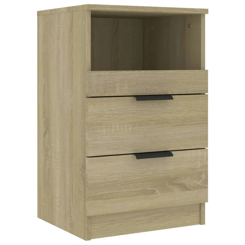 Bedside Cabinets 2 pcs Sonoma Oak Engineered Wood 811239