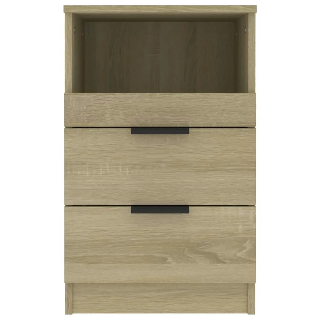 Bedside Cabinets 2 pcs Sonoma Oak Engineered Wood 811239