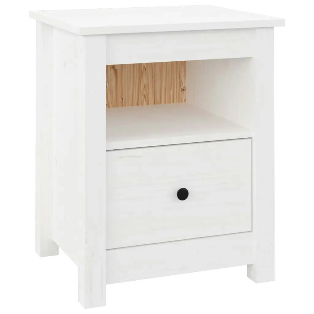 Bedside Cabinets 2 pcs White 40x35x49 cm Solid Wood Pine 813712