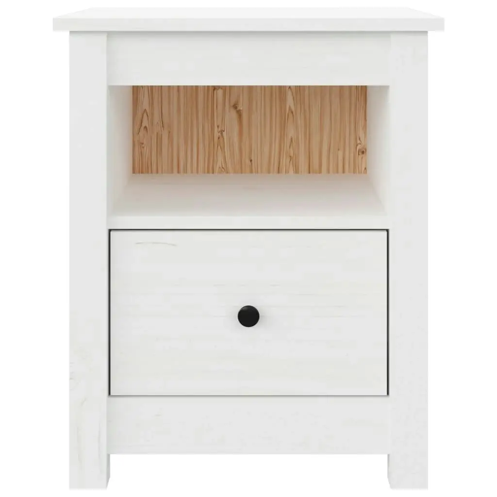 Bedside Cabinets 2 pcs White 40x35x49 cm Solid Wood Pine 813712