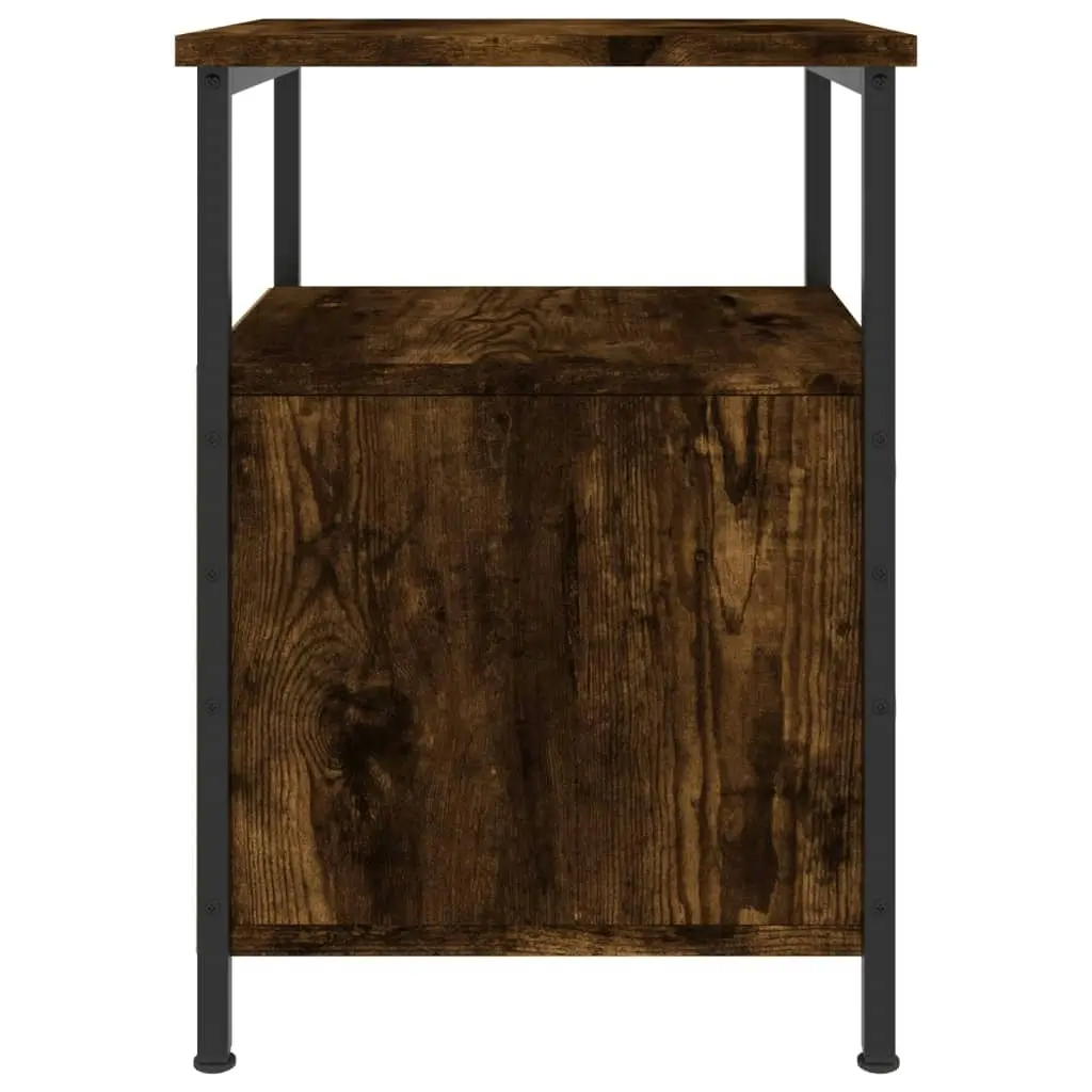 Bedside Cabinet Smoked Oak 34x35.5x50 cm Engineered Wood 826017