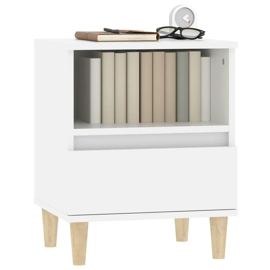 Bedside Cabinets 2 pcs White 40x35x50 cm 821795