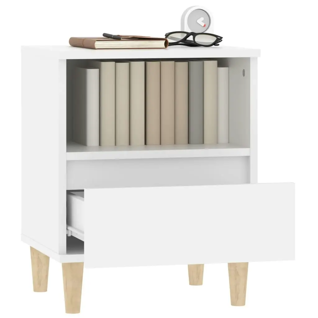 Bedside Cabinets 2 pcs White 40x35x50 cm 821795