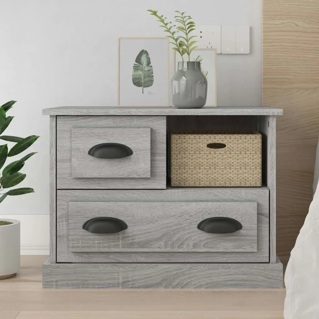 Bedside Cabinet Grey Sonoma 60x39x45 cm 816366