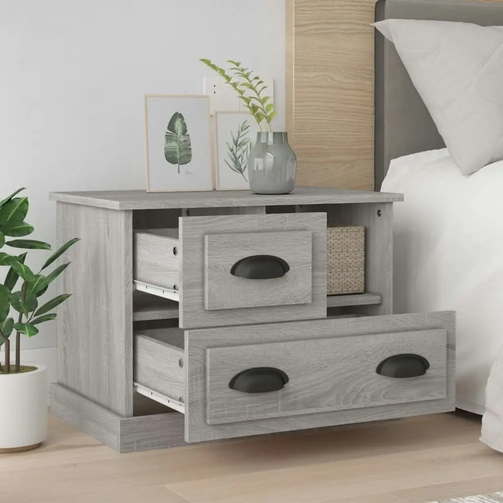 Bedside Cabinet Grey Sonoma 60x39x45 cm 816366