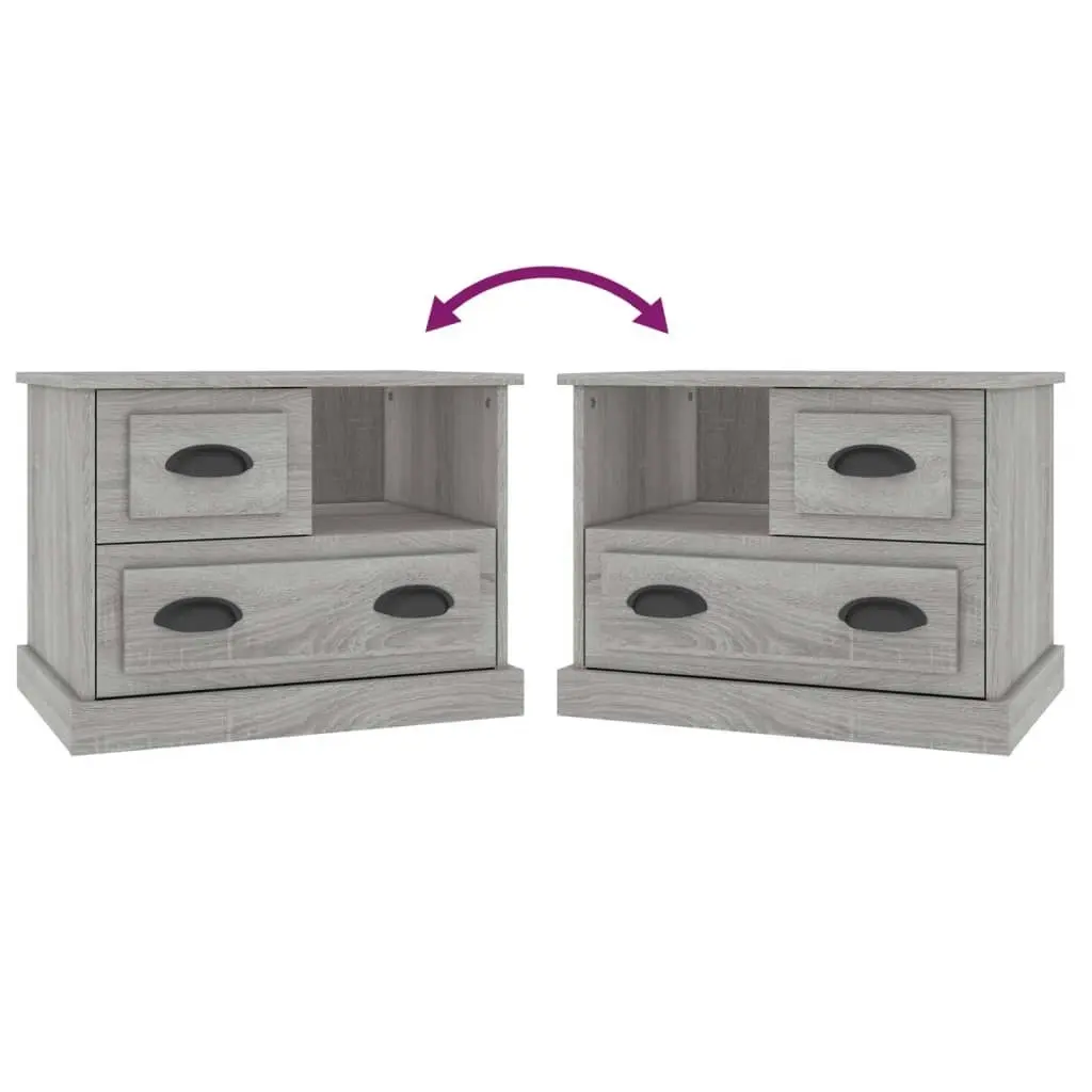 Bedside Cabinet Grey Sonoma 60x39x45 cm 816366