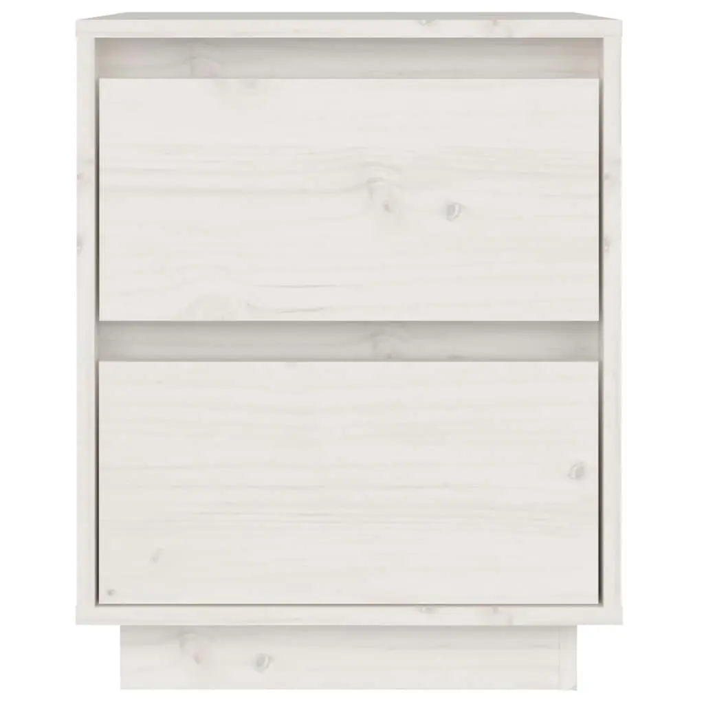 Bedside Cabinets 2 pcs White 40x35x50 cm Solid Wood Pine 813318