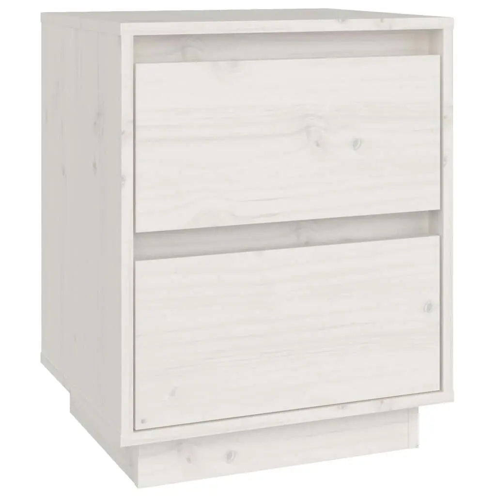 Bedside Cabinets 2 pcs White 40x35x50 cm Solid Wood Pine 813318