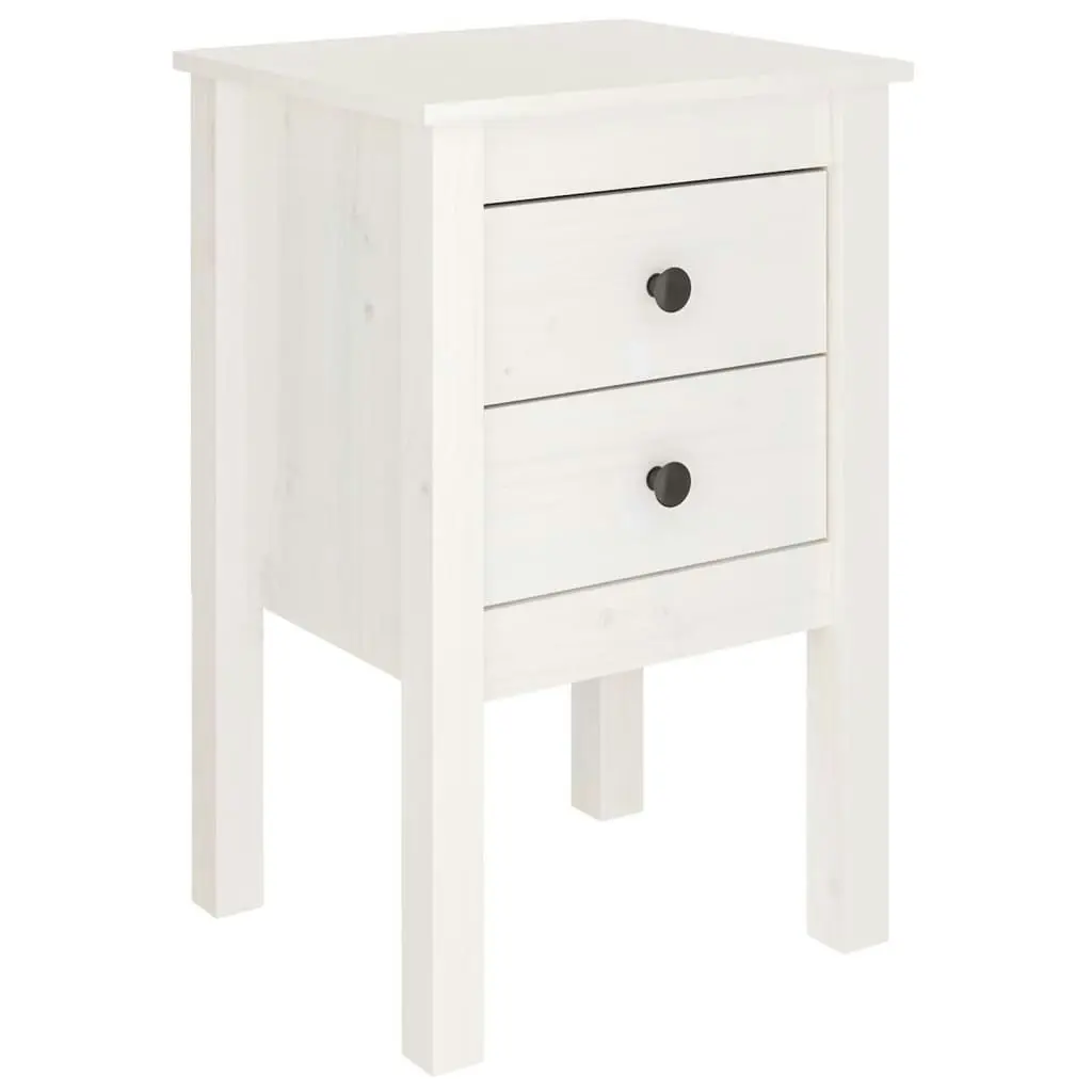 Bedside Cabinets 2 pcs White 40x35x61.5 cm Solid Wood Pine 813692