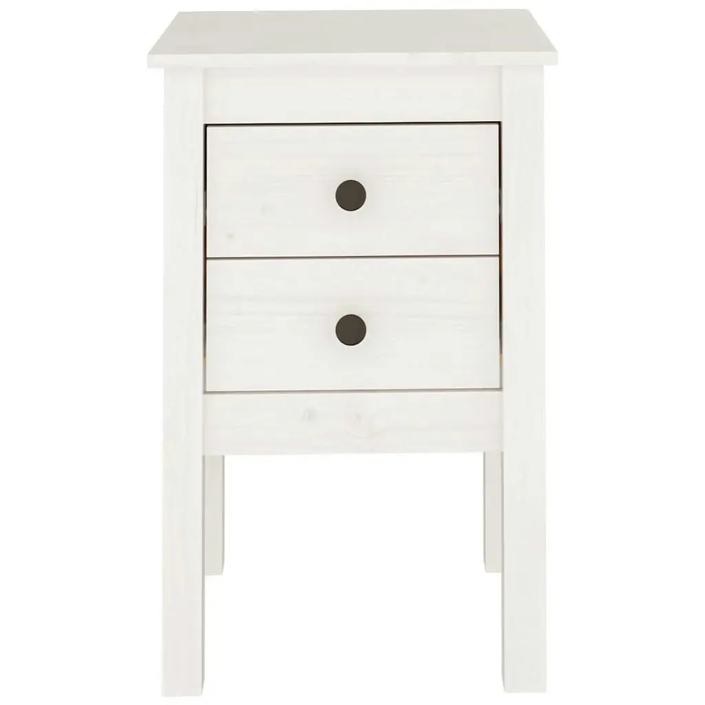 Bedside Cabinets 2 pcs White 40x35x61.5 cm Solid Wood Pine 813692