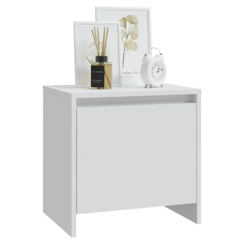 Bedside Cabinets 2 pcs White 45x34x44.5 cm Engineered Wood 809864