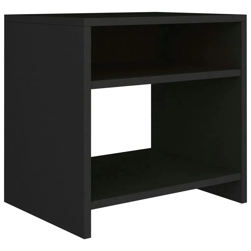 Bedside Cabinets 2 pcs Black 40x30x40 cm Engineered Wood 800012