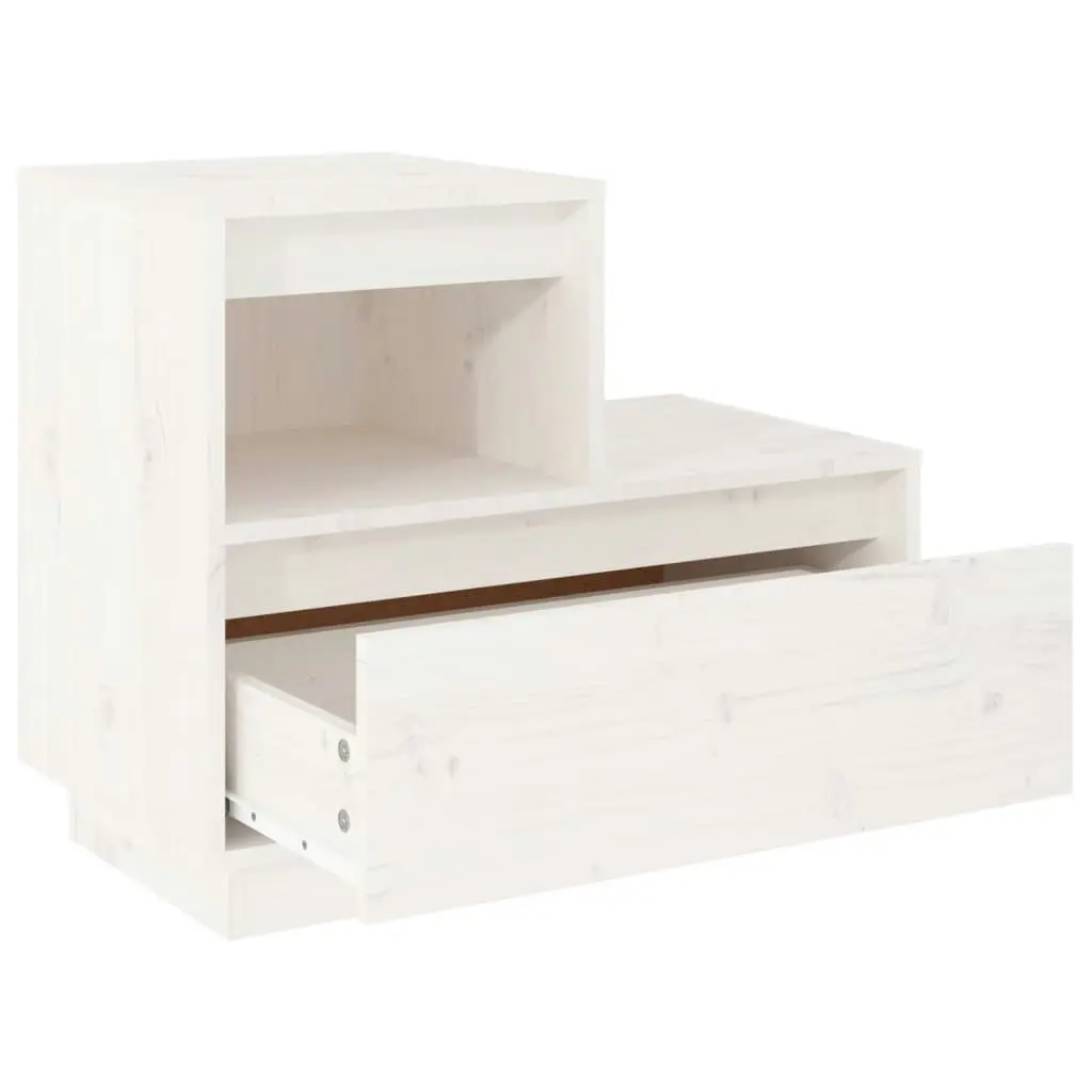 Bedside Cabinets 2 pcs White 60x34x51 cm Solid Wood Pine 814377