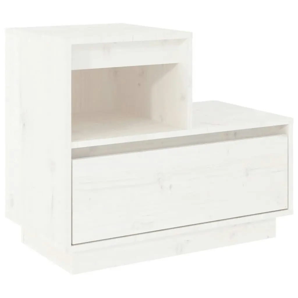 Bedside Cabinets 2 pcs White 60x34x51 cm Solid Wood Pine 814377