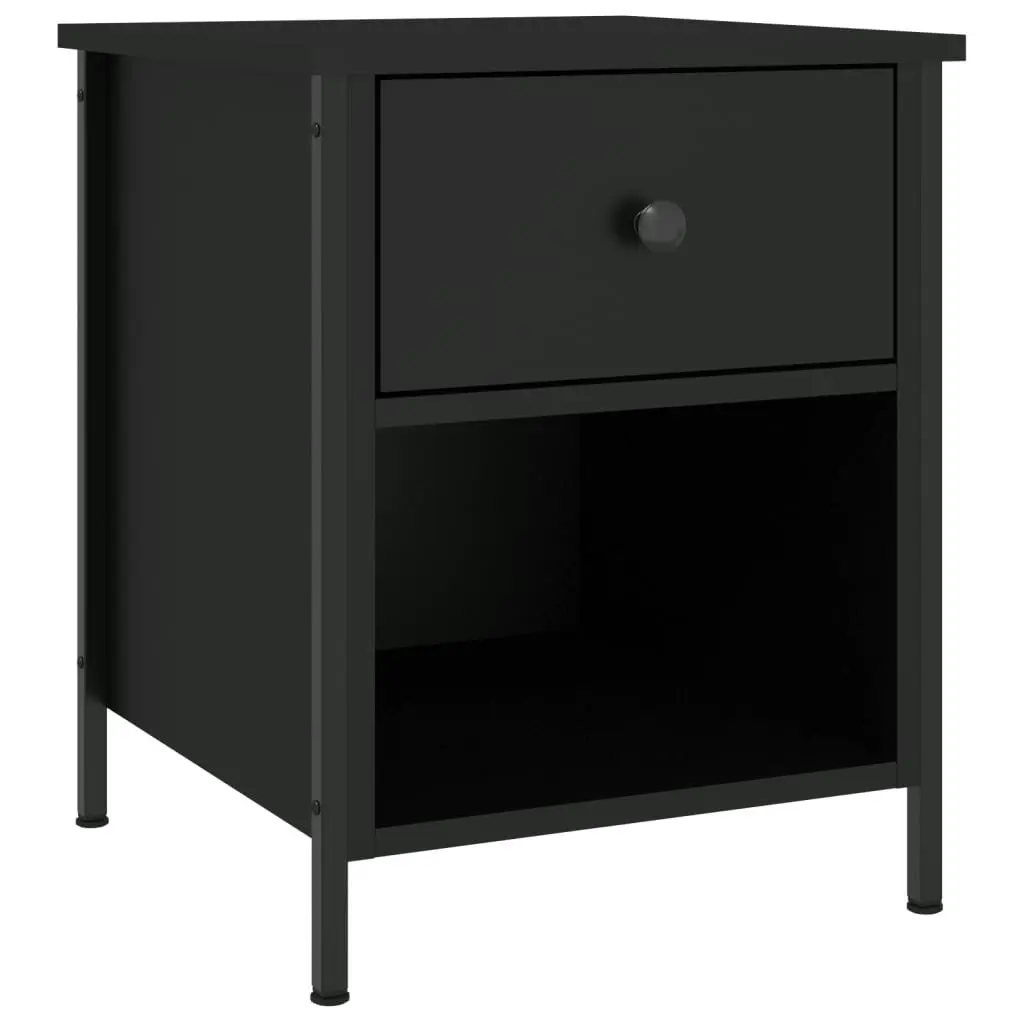 Bedside Cabinets 2 pcs Black 40x42x50 cm Engineered Wood 825934