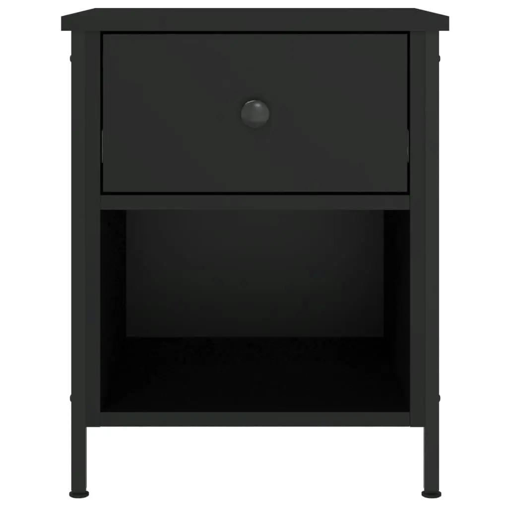 Bedside Cabinets 2 pcs Black 40x42x50 cm Engineered Wood 825934