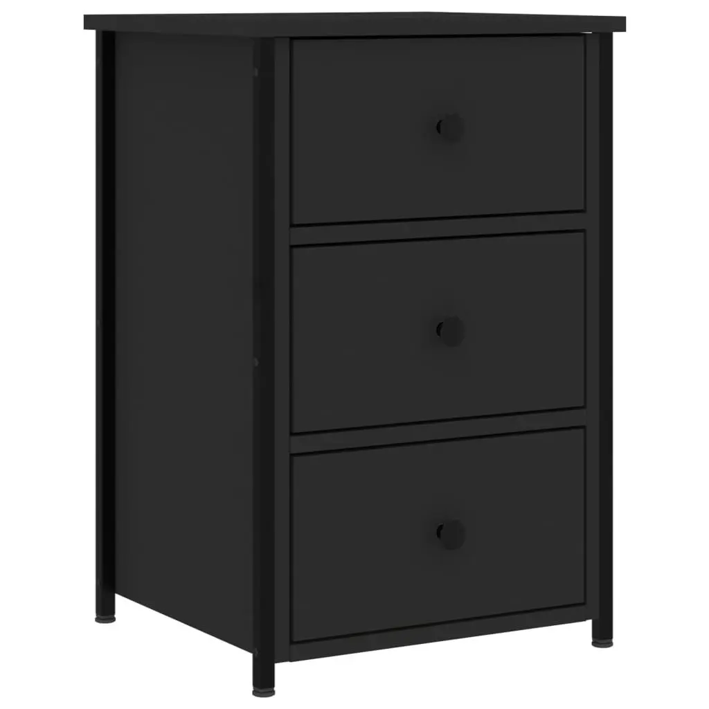 Bedside Cabinets 2 pcs Black 40x36x60 cm Engineered Wood 825994