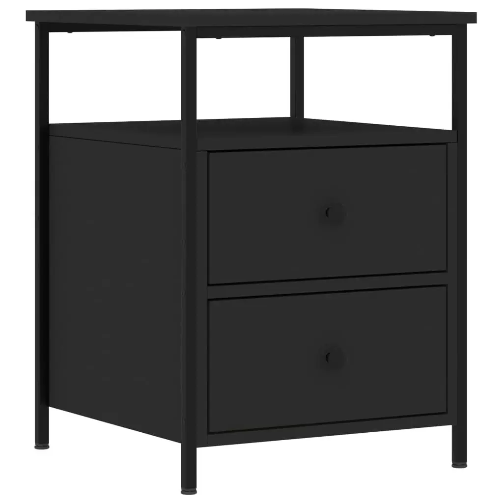 Bedside Cabinets 2 pcs Black 44x45x60 cm Engineered Wood 826004