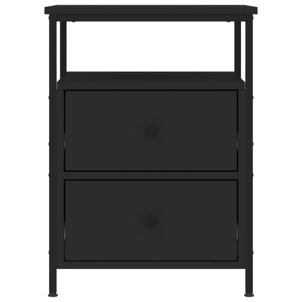 Bedside Cabinets 2 pcs Black 44x45x60 cm Engineered Wood 826004