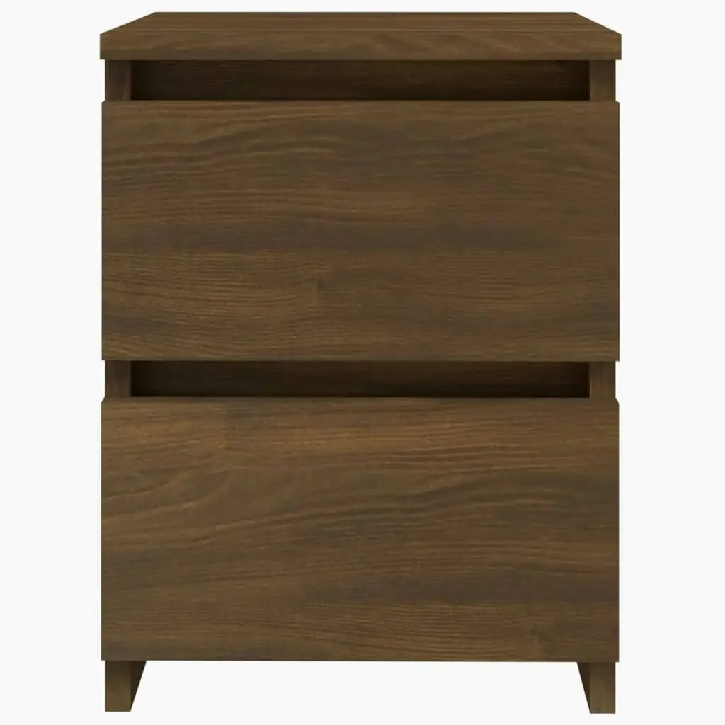 Bedside Cabinets 2 pcs Brown Oak 30x30x40 cm Engineered Wood 815332