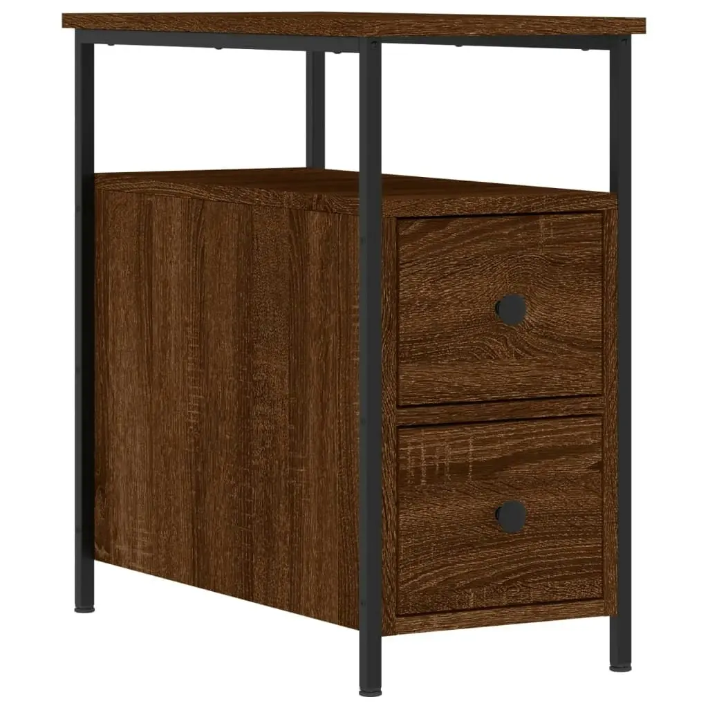 Bedside Cabinets 2 pcs Brown Oak 30x60x60 cm Engineered Wood 826072