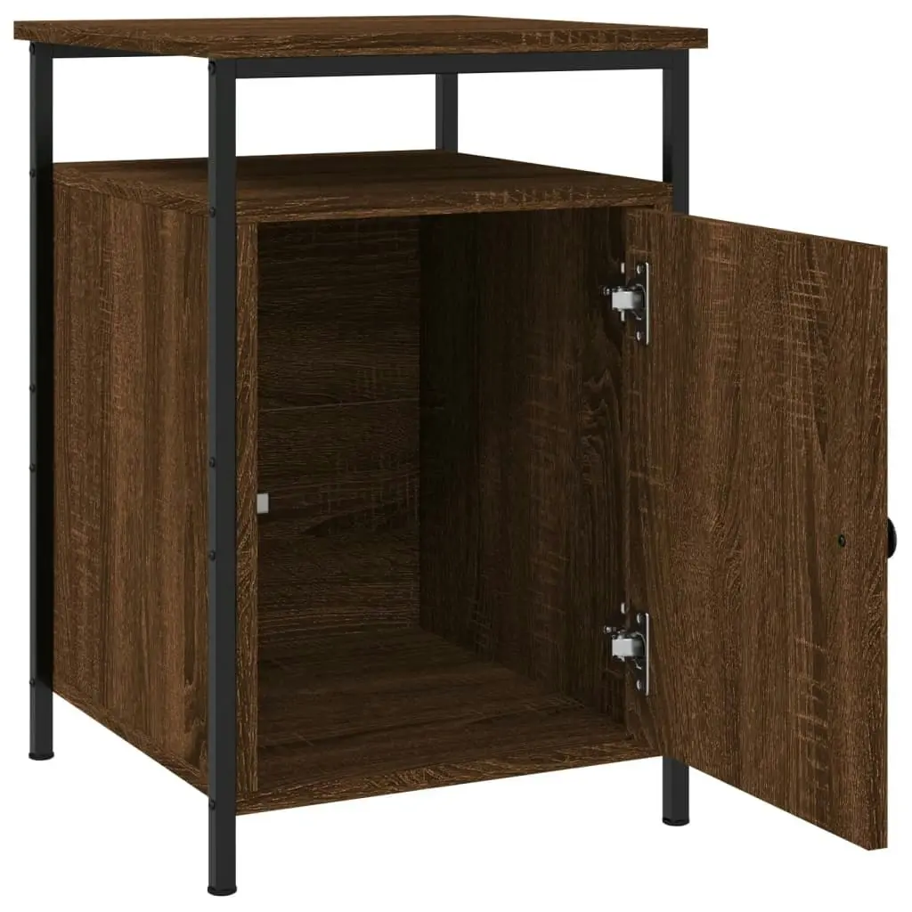 Bedside Cabinets 2 pcs Brown Oak 40x42x60 cm Engineered Wood 825872