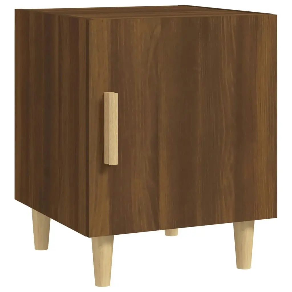 Bedside Cabinets 2 pcs Brown Oak Engineered Wood 817314