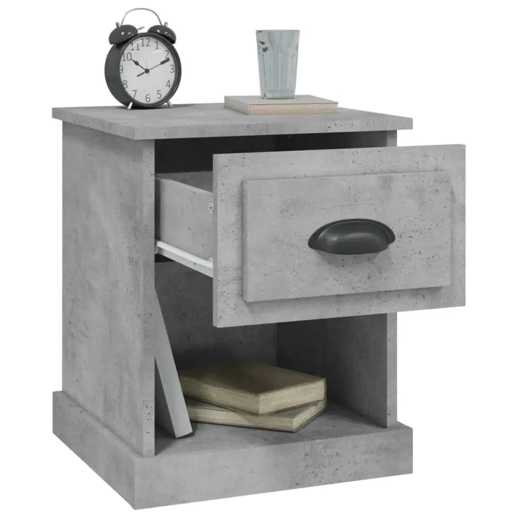 Bedside Cabinets 2 pcs Concrete Grey 39x39x47.5 cm Engineered Wood 816137