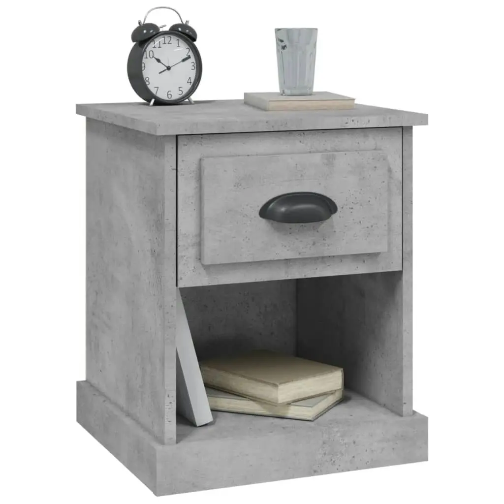 Bedside Cabinets 2 pcs Concrete Grey 39x39x47.5 cm Engineered Wood 816137