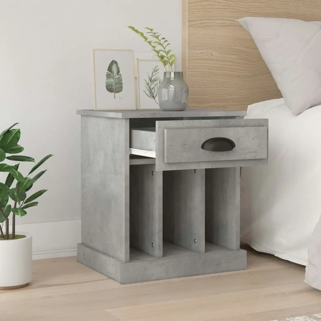 Bedside Cabinets 2 pcs Concrete Grey 43x36x50 cm 816353