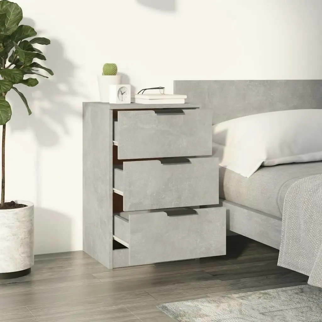 Bedside Cabinets 2 pcs Concrete Grey 40x36x65 cm 811277