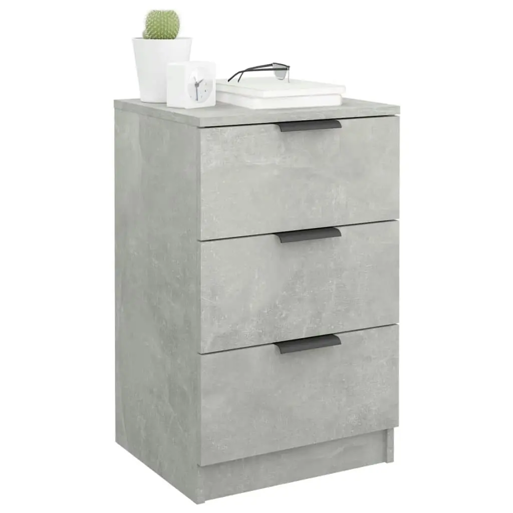 Bedside Cabinets 2 pcs Concrete Grey 40x36x65 cm 811277