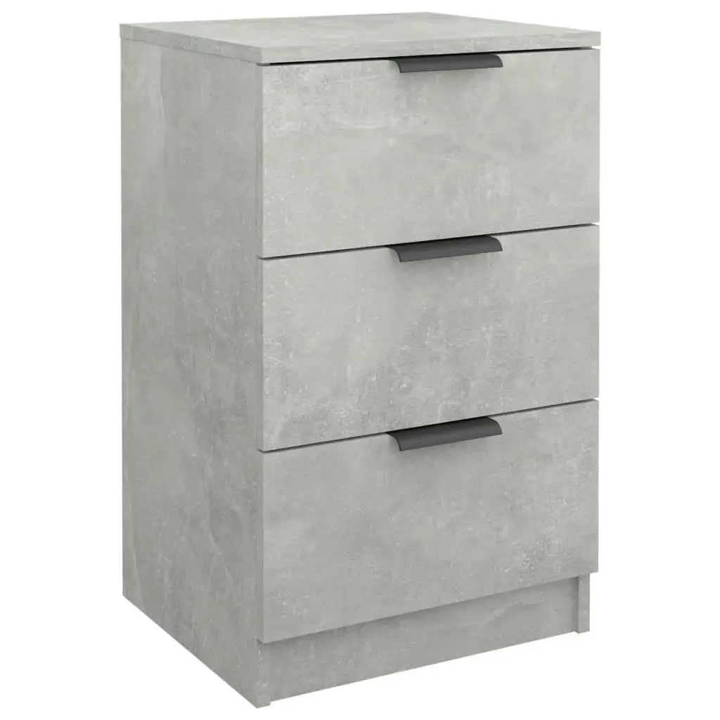 Bedside Cabinets 2 pcs Concrete Grey 40x36x65 cm 811277