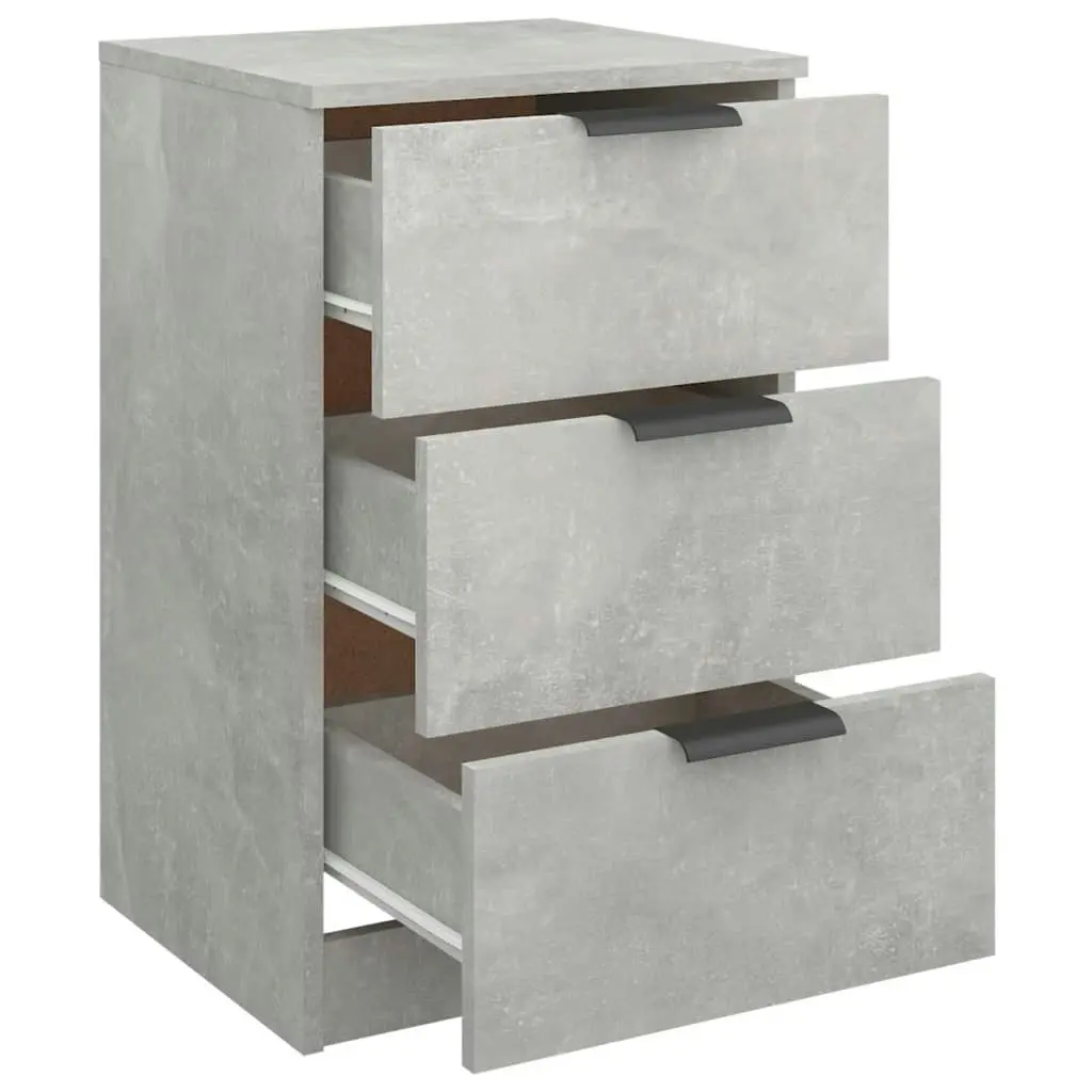 Bedside Cabinets 2 pcs Concrete Grey 40x36x65 cm 811277