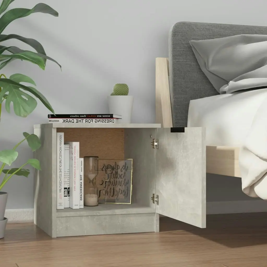 Bedside Cabinets 2 pcs Concrete Grey 40x39x40 cm 811205