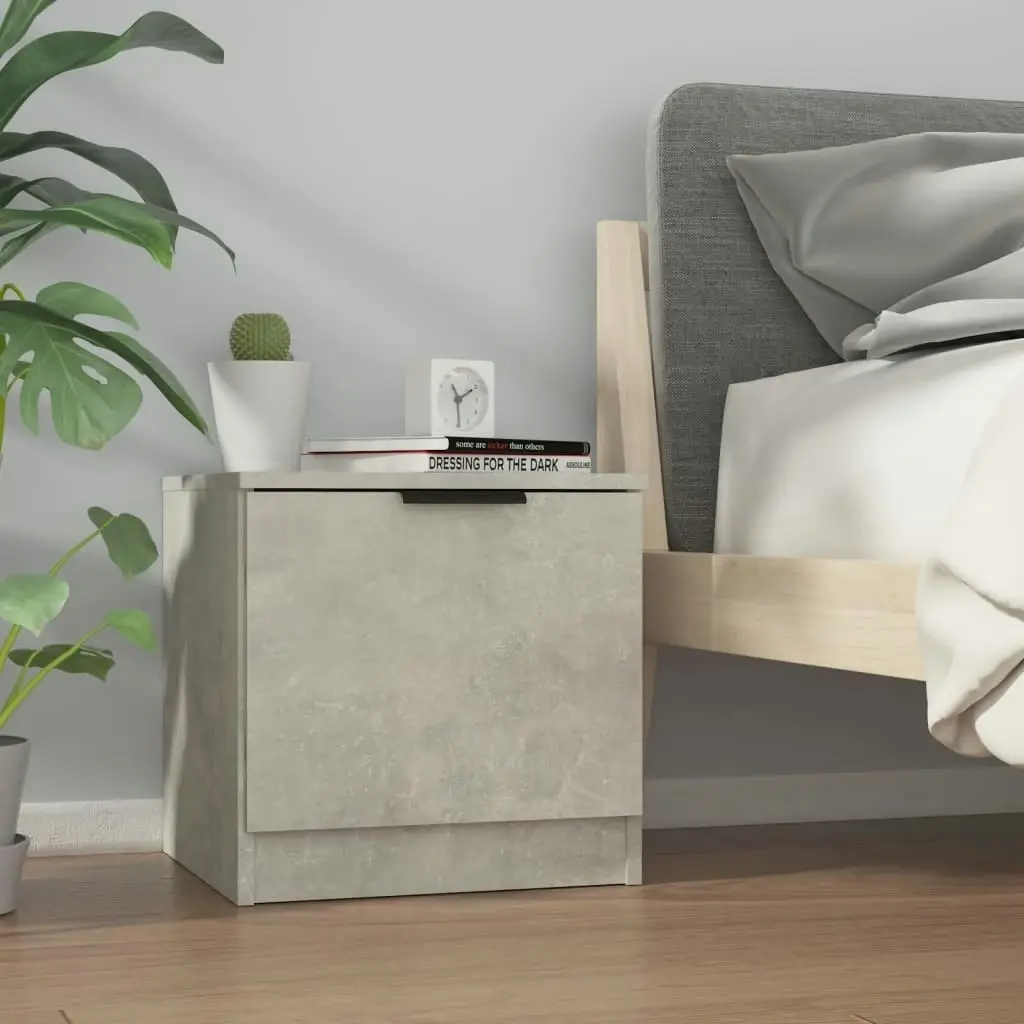 Bedside Cabinets 2 pcs Concrete Grey 40x39x40 cm 811205